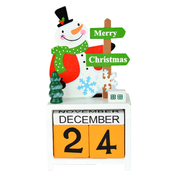 Christmas Countdown Advent Calendar with Number Wooden