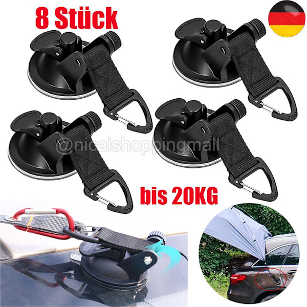 4/8 pieces suction cup camping set suction cups anchor suction hook extra strong up to 20KG