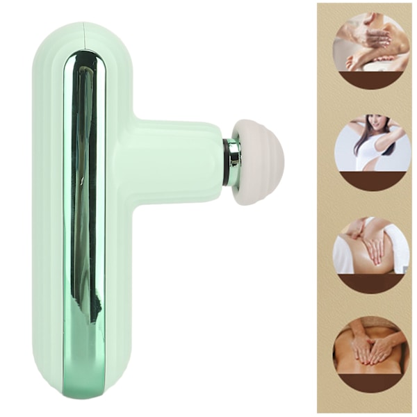 Muskelmassager Lav Støj 4 Hastigheder Genopladelig Bærbar Dybdevæv Afslappende Håndholdt Massager til Ryg Nakke Krop Grøn