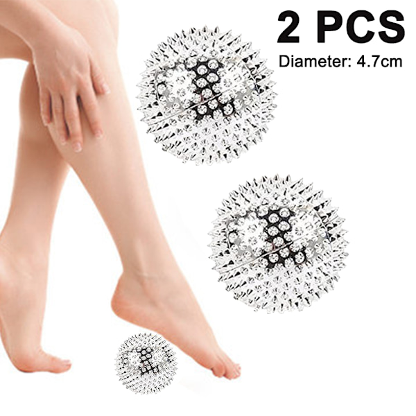 1 par hälsosamma magnetiska massagebollar handakupunkturboll handmassageapparat yogaboll handfysisk terapi bra för kroppens blodcirkulation lindring