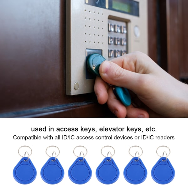 50 st 125 kHz RFID EM4100-korttagg Token-nyckelkedja Nyckelbricka IC