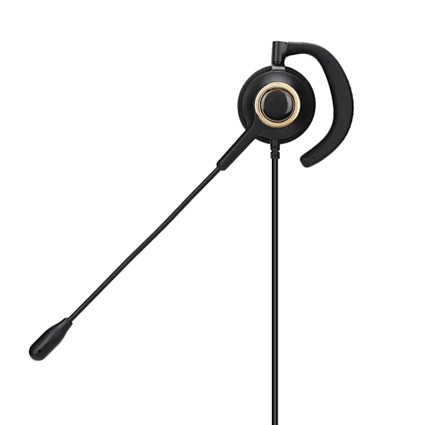 Callcenter-headset med mikrofon bakmonterad brusreducerande kundtjänstheadset 3,5 mm