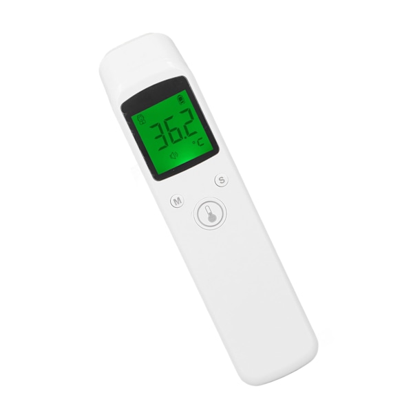 Snabb och Noggrann Termometer, Feberlarm med Färgdisplay och Säker Pålitlig Design för Hem, Skola, Kontor (Vit, ABS)
