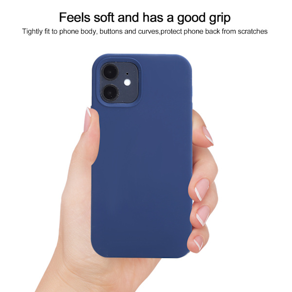 Telefonskal i silikon, skyddande fodral, stöttåligt mobilfodral, passar till IOS 12 Mini (blå)