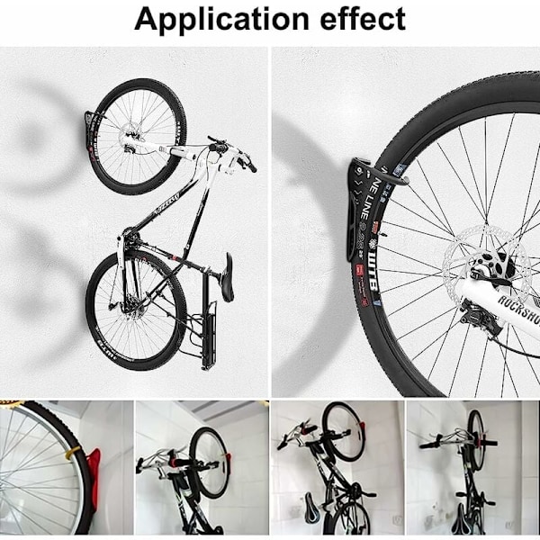 Justerbar cykelförvaring, kraftig hängare för inom- och utomhusbruk, enkel installation, säker cykelställ för garageväggmontering, halkskydd