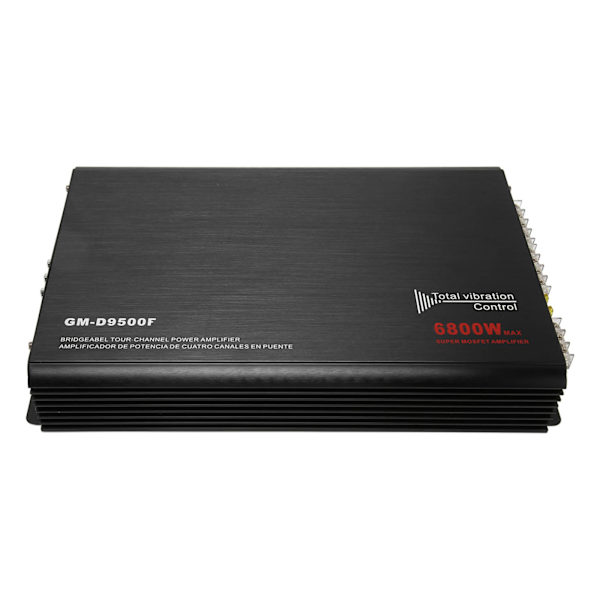 Bilforstærker 6800W 4-kanals aluminiumlegering subwoofer højttalerforstærker 12V