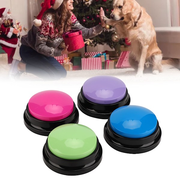 4pcs Record Talking Button Multifunctional 30S Dog Communication Buttons for Dogs Cats Pets