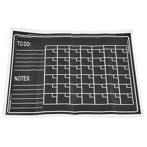 Musta taulutarra 45x60cm itseliimautuva DIY irrotettava vedenpitävä PVC-liitutaulu kalenteri lapsille kotikoulutukseen
