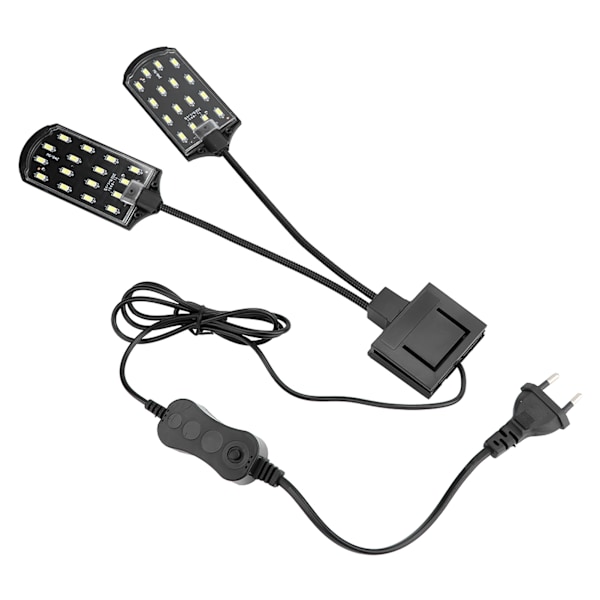 X7 10W Høj Lysstyrke Clip På Dobbelt Hoved Vand Græs Lys Til Akvarium Fisk Tank 220V( )