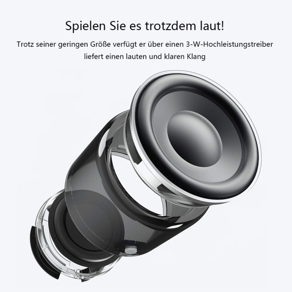 LX-EWA-A106pro Ultra Mini Bluetooth-høyttaler - Sølvgrå