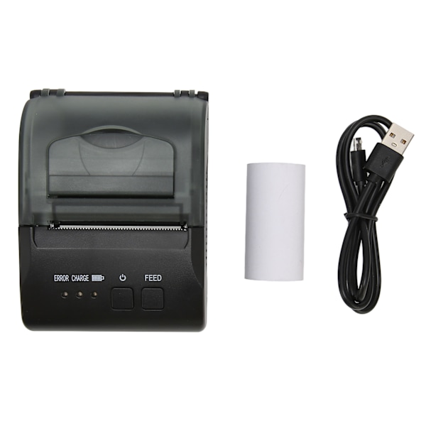 58mm Termisk Printer BT4.0 90mm/s 100km TPH 203DPI USB Interface Forsendelsesmærkeprinter til Kontor Restaurant Logistik