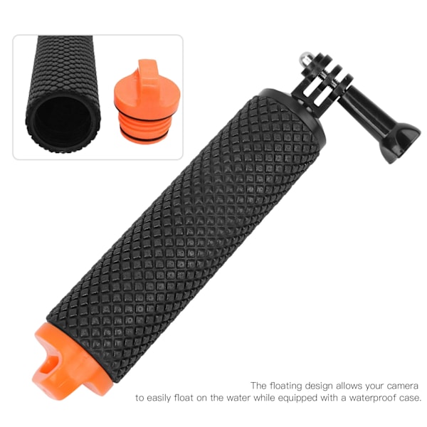 Vattentät flytande handgrepp dykning selfie stick monopod för OSMO ACTION för GOPRO 9Orange