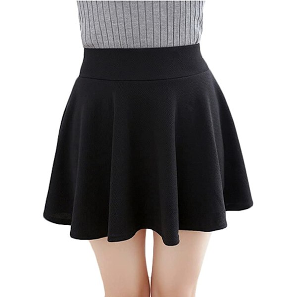 Women's Basic Versatile Stretchy Flared Casual Mini Skater Skirt