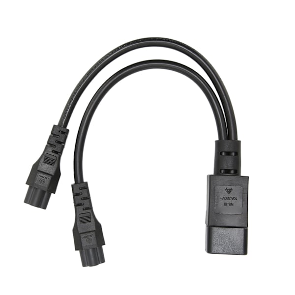 Splitter-strømstikledning IEC320 C14 han til dobbelt IEC320 C5 hun strømkabel til bærbar computerstrømadapter 100-250V