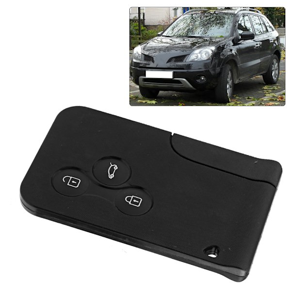 Mini 3-painikkeinen auton kaukosäätimen älyavain kortti muovikotelo Renault Clio Megane 2 3 Koleos