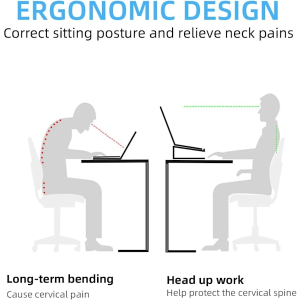 Bärbart laptopställ i bambu, reseställ med skyddande silikonkuddar, höjer skärmen för bättre ergonomi och värmeavledning