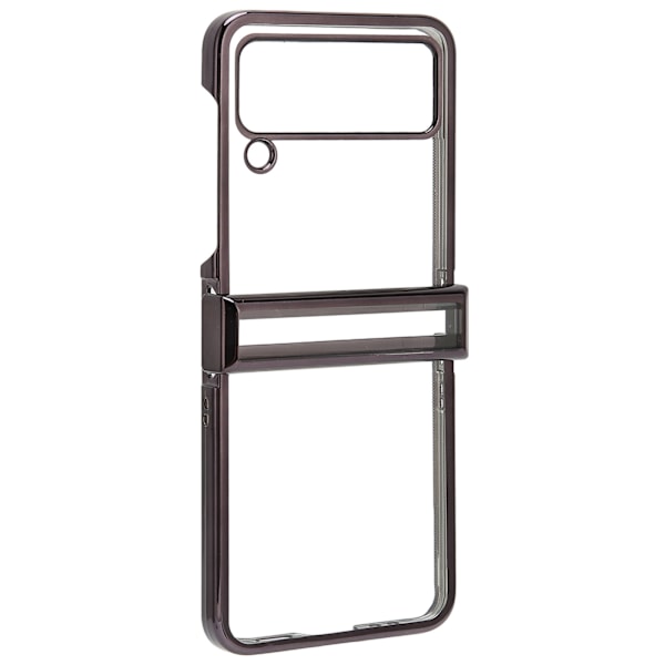 Taitettava puhelimen suojakuori iskunkestävällä sähköpinnoitetulla läpinäkyvällä takaosalla Samsung Galaxy Z Flip 3:lle