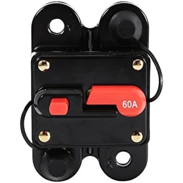 Self-Reset Circuit Breaker Reversing Fuse for Car Marine Boat System Protection-12V-24V (Size : 60A)