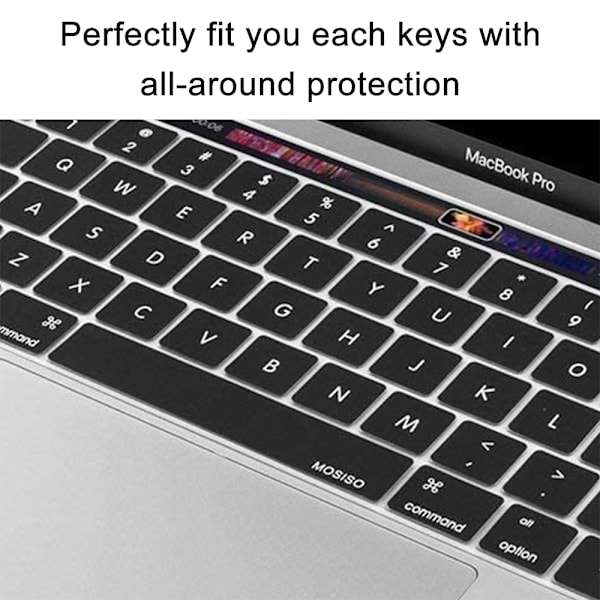 Ultratunt tangentbordsskydd kompatibelt med MacBook Pro med Touch Bar 13/15 tum (A1706 / A1707) skin -US-layout