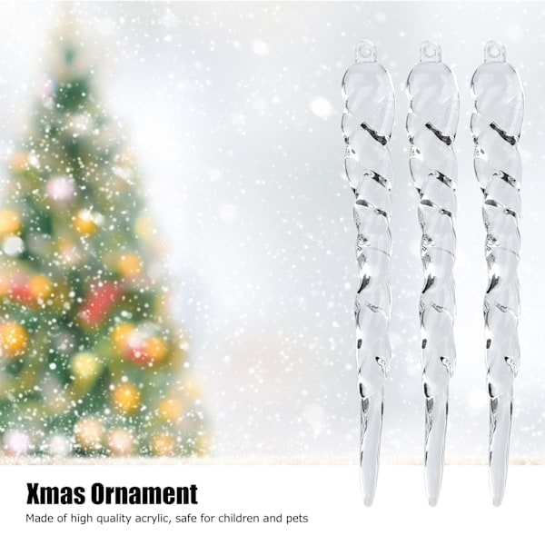Glas Istappar Ornament, Exklusiva Juldekorationer Lämpliga För Utomhusfester, Hantverksprojekt