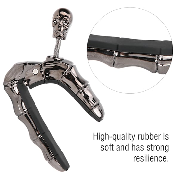 Skull Guitar Capo Justerbar Stramhed Tilbehør Dele til Folk Akustisk Guitar UkuleleSort