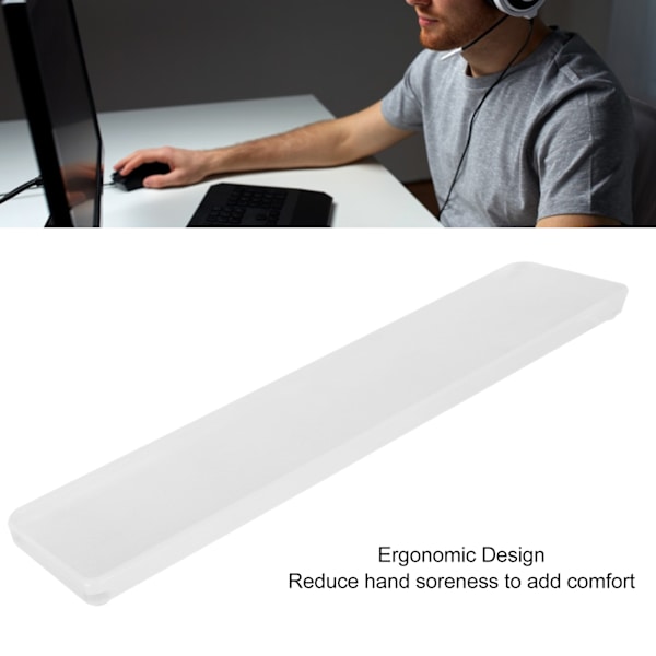 Tangentbordshandledsstöd i akryl för spel, ergonomiskt handledsstöd för mekaniska tangentbord, 104 tangenter, L440 mm
