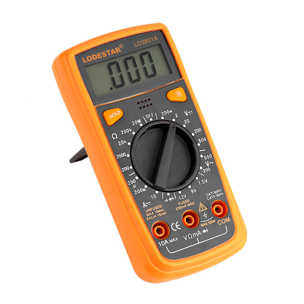 LD3801A Digitalt Multimeter Spenning Strøm Motstand Kondensator Tester Amperemeter Auto Range