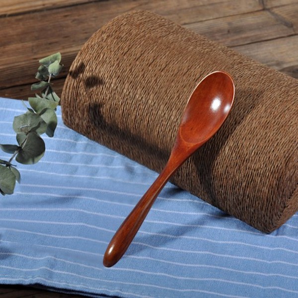 Bambu Matsalsverktyg, Perfekt Omrörning och Servering, Giftfritt Bambu Chopsticks Sked Set för Hemmarestauranganvändning, Bekvämt Viktade, Rostbeständiga