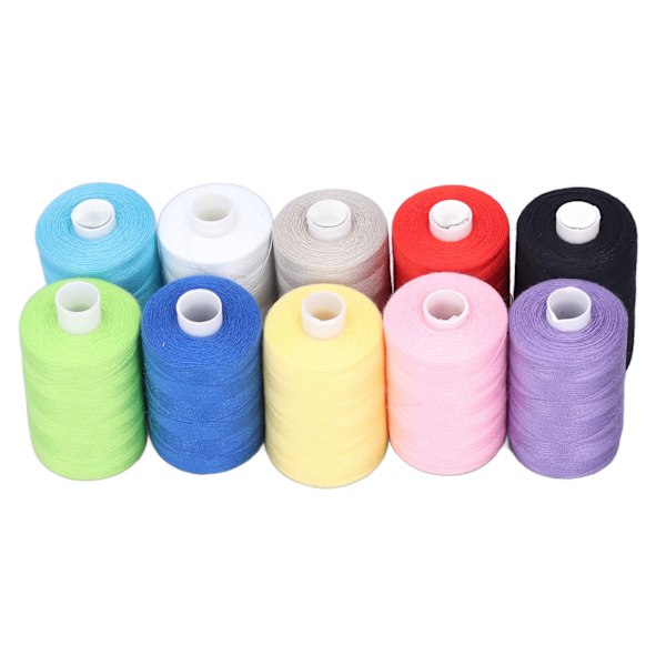 10Pcs Sewing Thread Rich Bright Colors High Strength Highly Durable Premium Polyester Wide Application Sewing Machine Thread