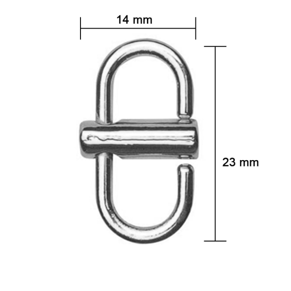 6 stk. justerbare metallspenner for kjedeveskestropp, kjedelenker Tiny Clip for å forkorte lengden på metallkjede