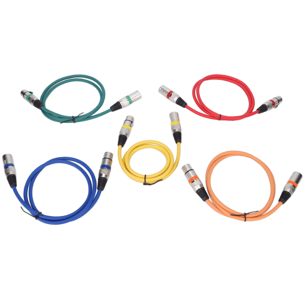 XLR till XLR-mikrofonkabel 3-stifts balanserad skärmad XLR-hane till hona mikrofonkabel för mikrofonmixerinspelning 1m/3,3ft
