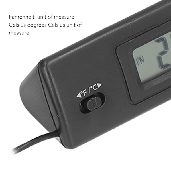 Multifunktionell digital termometer för kylskåp, hög noggrannhet temperaturavkänning vattentät sond Celsius Fahrenheit-konvertering, stor