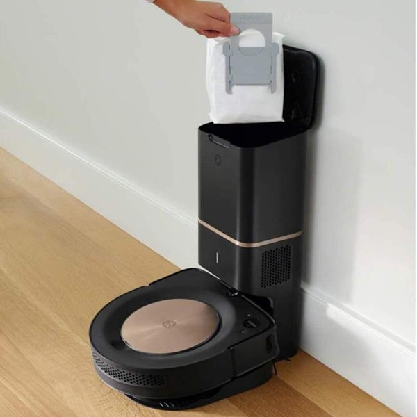Dammsugarpåsar i fiberduk, ersättning för Roomba automatisk smutstömning, bred kompatibilitet för effektiv prestanda