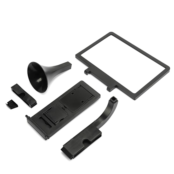 Svart ABS 3D Video High Definition Display Mobiltelefon Skärmförstorare Fäste Förstärkare