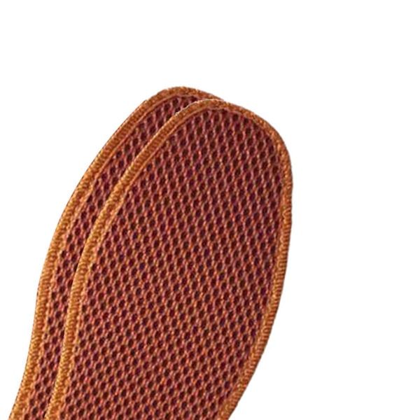 Bambus Kul Deodorant Mesh Indlægssåler Åndbar Absorberer Sved Sko Pads til Mænd Kvinder Khaki 41