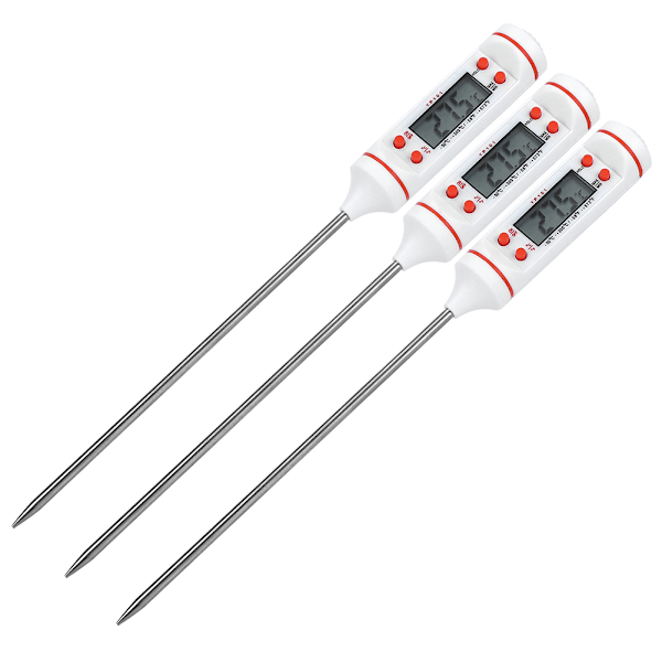 Matlagnings-termometer med sond för köttälskare, snabb svarstid med LCD-display för grillning, ugn och godistillverkning