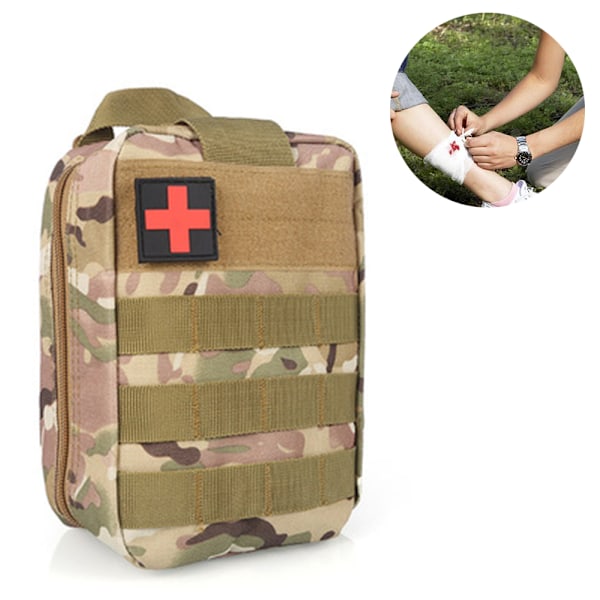 Första hjälpen kit väska taktisk nödväska medicinsk väska rese första hjälpen kit räddningsväska utomhus camping bärbar （Innehåller inte något medicinskt material）