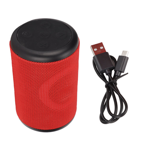 Bluetooth-högtalare Multifunktionell RGB Liten Bärbar Högtalare för Utomhusbruk Hem Resa Fest Röd