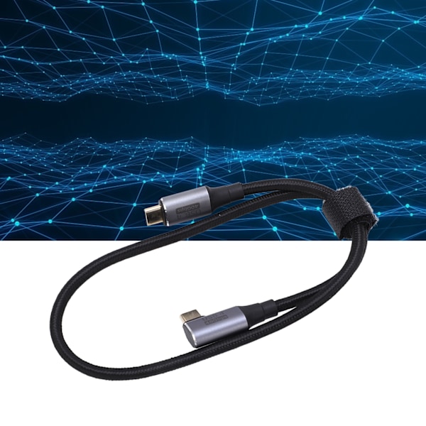 Typ C till höger vinkel Typ C-kabel 40 Gbps snabbladdning USB C till USB C dataöverföringskabel 19,7 tum