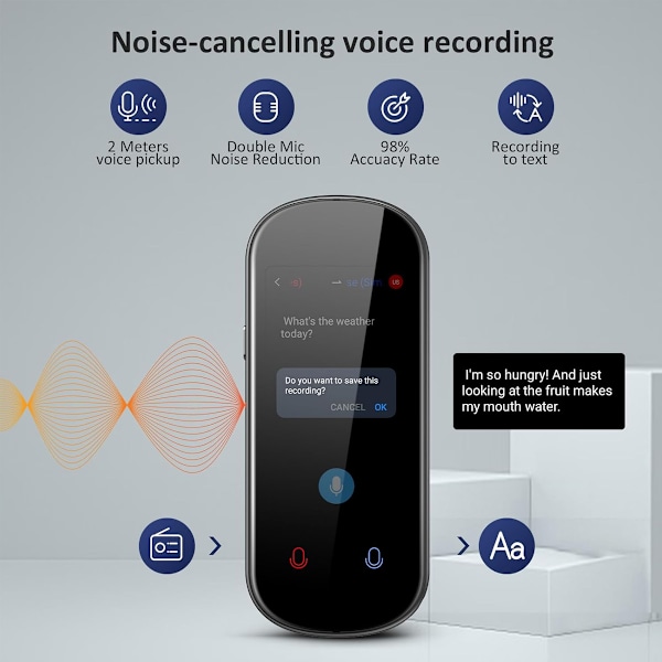 Direkt Översättningspenna Scanner för Oavbrutna Realtidssamtal, med Bluetooth-stöd för Sömlös Anslutning och Intelligent