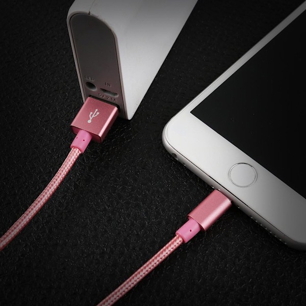 5-pack (0,9 m, 0,9 m, 1,8 m, 1,8 m, 3 m) Laddningskabel iPhone-laddare, MFi-certifierad USB Lightning-kabel Nylonflätad snabbladdningssladd kompatibel för