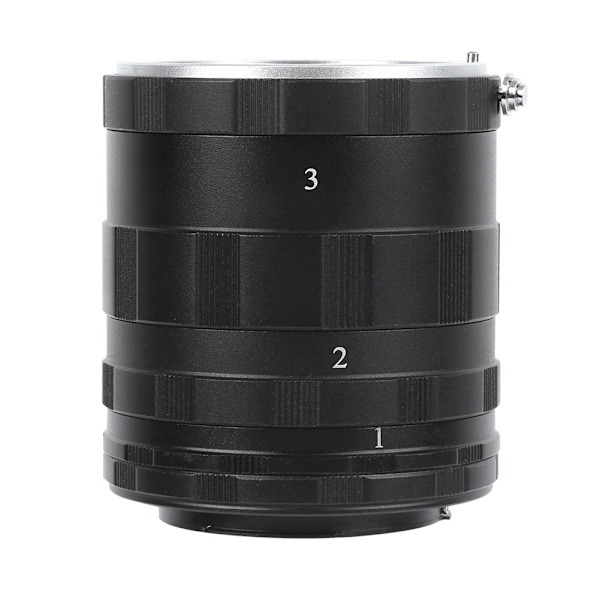 Aluminiumlegering Svart SLR-kameramålring Makroobjektivring Närbildsfotografering Förlängningsadapter för Nikon AI-fästekameror