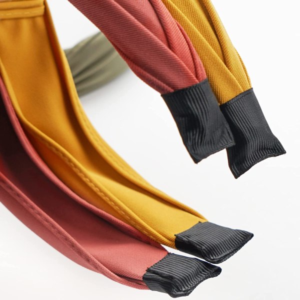 6PCS Top Knot Hodebånd for Kvinner Brede Knutete Hodebånd Twist