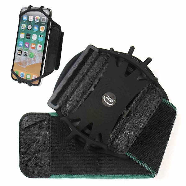 Smartphone Armband med 360° Roterbar Design, Universell Passform för 3.5\" ~ 6.2\" Enheter, Andningsbart Material Säkerställer Komfort Även Under Intensiv Träning