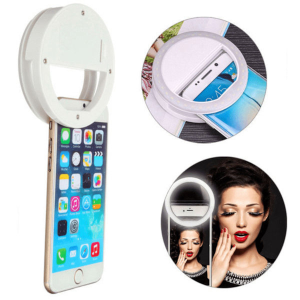 Selfie-lamppu 36 LED USB Ladattava 3 Intensiteettitasolla