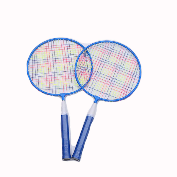 Muscle Power Badmintonracketar med ram, kolfiberskaft med hög repulsion, racketset för utomhussporter, lättviktsdesign för barnstorlek nybörjare