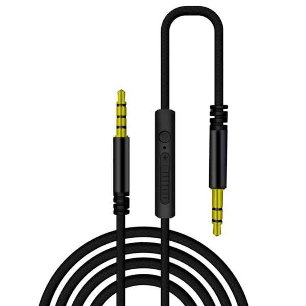 3,5 mm:n uros-uros-äänikaapeli mikrofonilla puhelimelle, kuulokkeille ja autolle