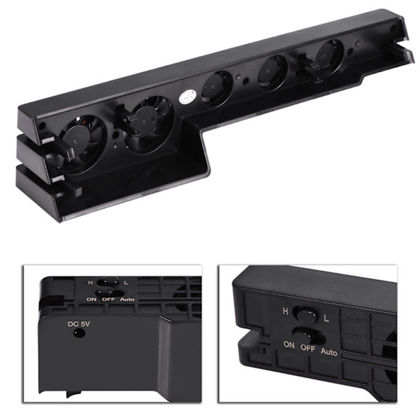 5 ventilatorer Super Turbo temperaturstyring køleventilator køler til Playstation PS4 Pro