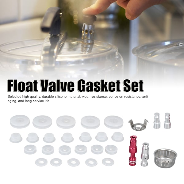 Elektrisk trykkoker tilbehør sett Universal Float Valve Pakning Anti Blokkering Brakett Erstatning