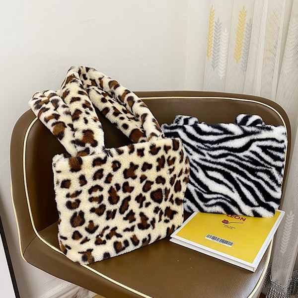 Pälsväska Fluffy Tote Bag för höst och vinter